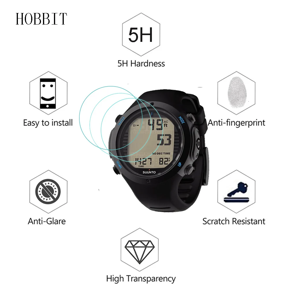 3 шт. для SUUNTO D5 DX D4F D6I D4I Novo Противоударная 7H нано Взрывозащищенная защита экрана HD