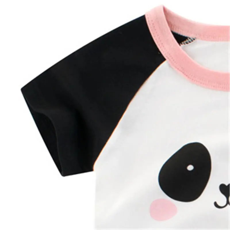 Детские хлопковые футболки для девочек Новая летняя одежда детей от 2 до 7 лет с