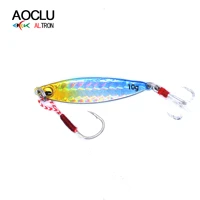 aoclu 5 colors 7g 10g 15g 20g 30g metal jig hard bait sinking stick fishing lures sea fishing spanish mackerel origin jigging