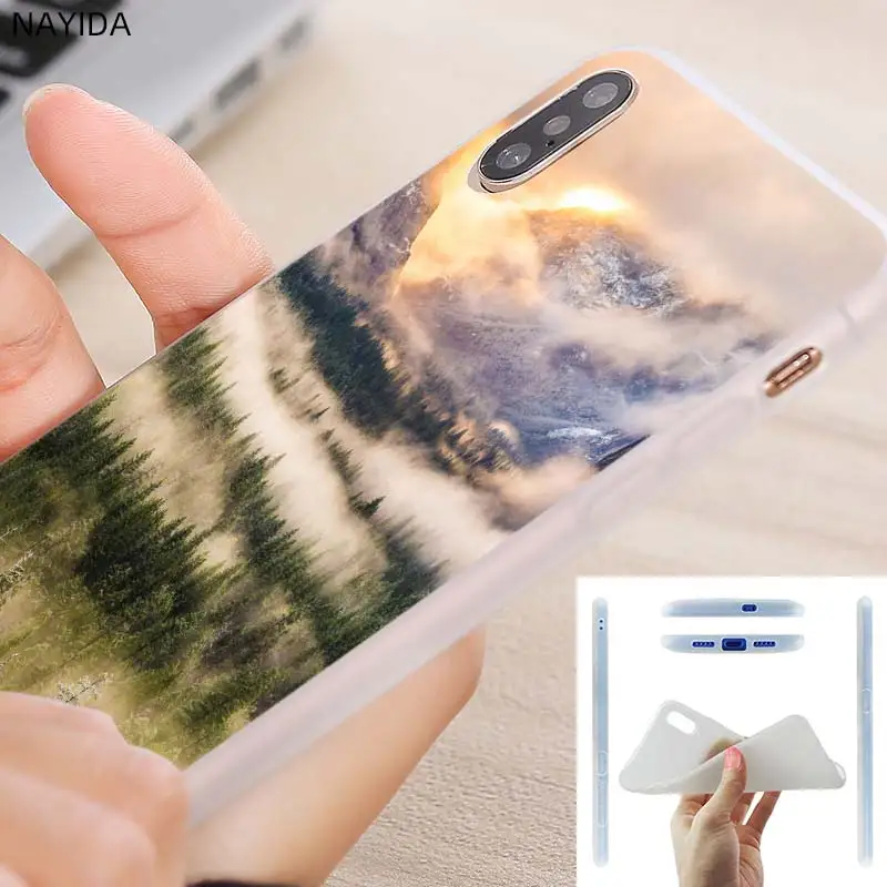 Мягкий чехол для Xiaomi Redmi 9 8 7 6 5 4a 4x 9at 9Prime K20 Pro 9a 8a 5Plus с Горным лесом | Мобильные