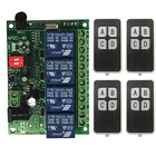 DC12V 24V 4CH 4 CH Беспроводной РЧ пульт дистанционного управления Управление светильник переключатель 10A реле Выход радио модуль приемника + передатчик двери гаража Открывалка Для Бутылок