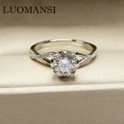 Кольцо Luomansi из серебра 6,5 пробы с муассанитом, 1 карат, мм