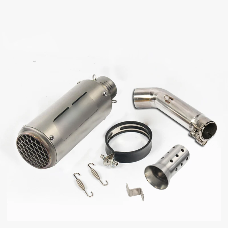 Выхлопная труба мотоцикла Модифицированная средняя связь трубы глушитель скольжения для Honda вариации Hornet 600 CB600F для CB600 дБ Kille - Цвет: E