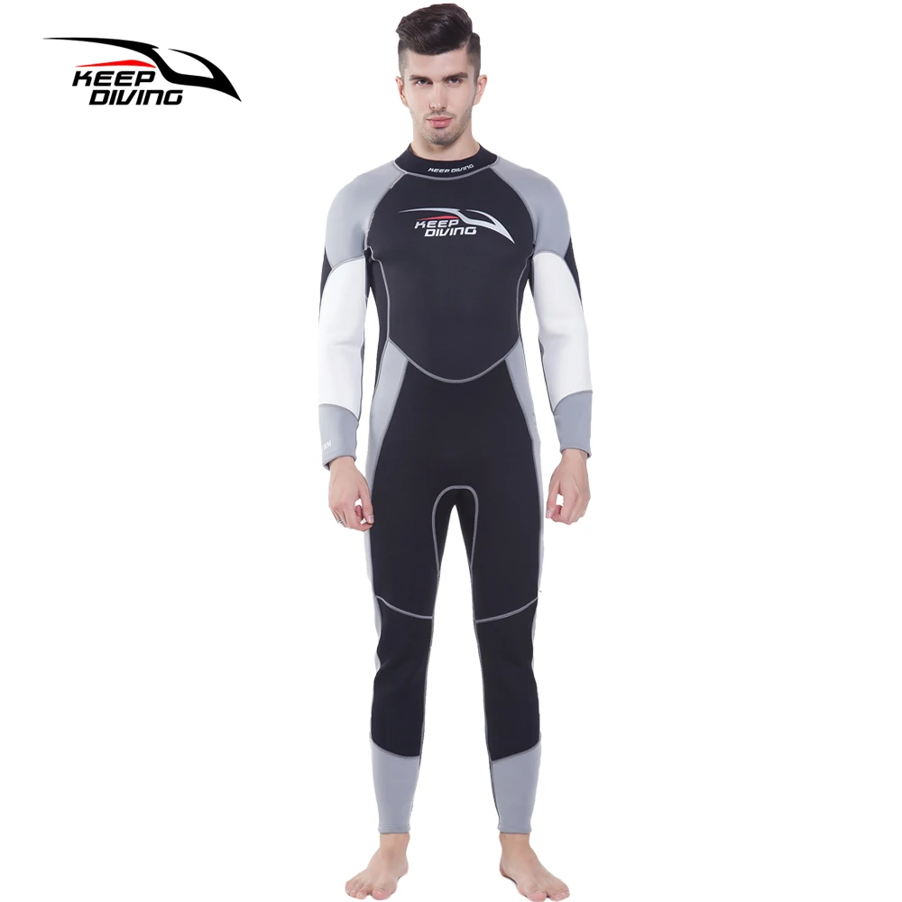 One-Piece Full body Surfing Men's 3MM Neoprene Swimming Diving Sailing Clothing Scuba Snorkeling Cold Water Triathlon Wet Suit