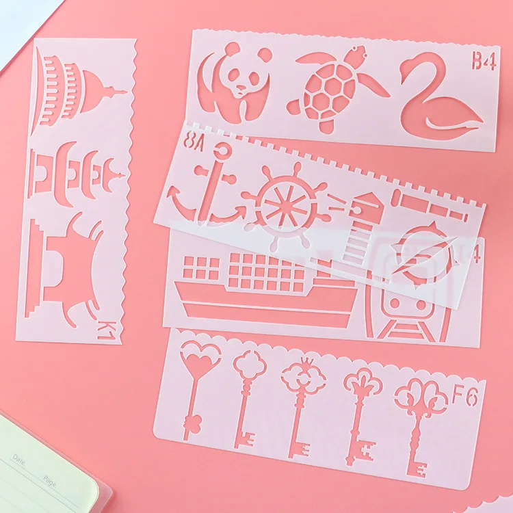 8 шт./компл. Новый стиль повседневной трафарет для рисования строительного