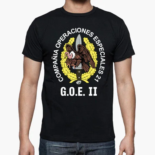 Футболка с эмблемой испанского легиона GOE II COE 21 Mod 2. Летняя Хлопковая мужская