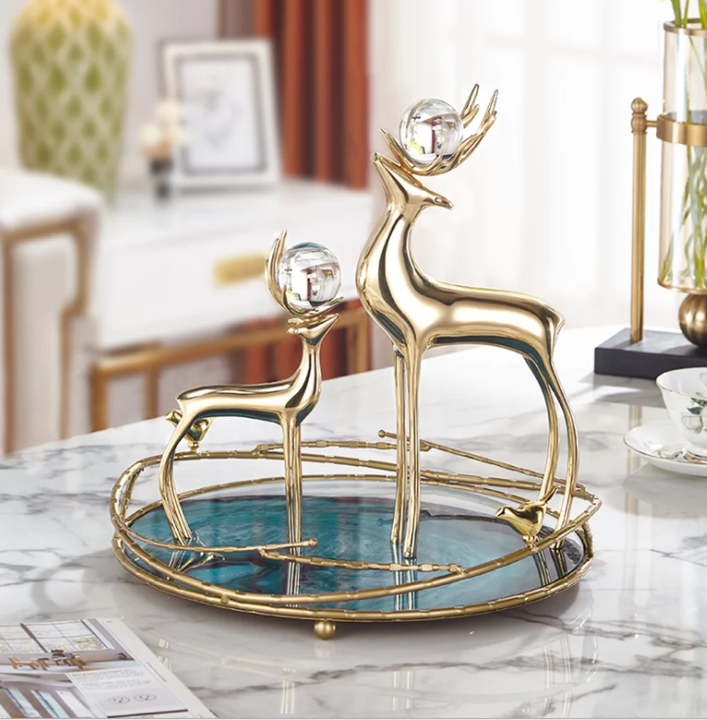 Светильник Роскошные аппаратные средства + Стекло лоток для хранения Спальня