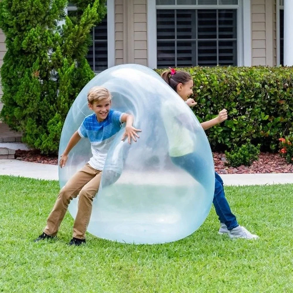 

Outdoor Kids Bubble Ball Balloon Blowing Transparent Bubble Inflatable Ball Games Toy Baby Shower Water Filled Gifts Beach Gift
