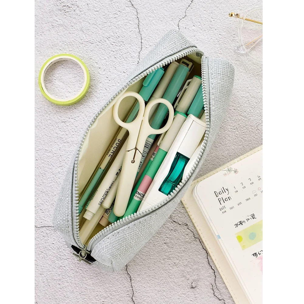 Angoo [Basic] Color Pen Bag Pencil Case Large Capacity Organizer Storage Pouch Pocket Stationery items School Student Gift F460 |