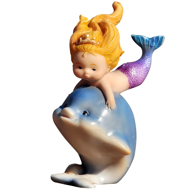 Статуэтка принцессы Русалочки в средиземноморском стиле аквариумный аквариум
