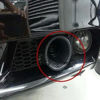 1 kit universal car turbo air intake pipe turbine inlet pipe air funnel carbon fiber around 6 cm dismeter