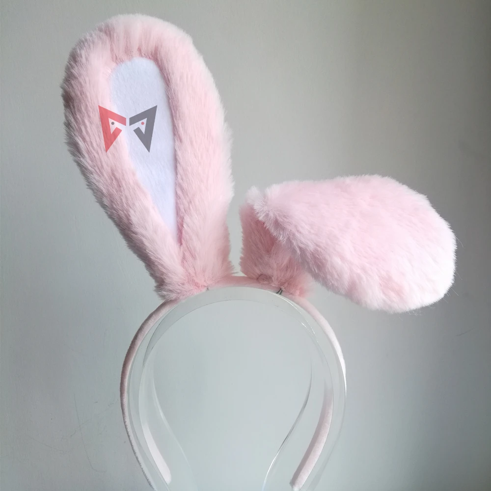 Новый головные уборы с кроличьими ушами Hairhoop розовые ботильоны меховой