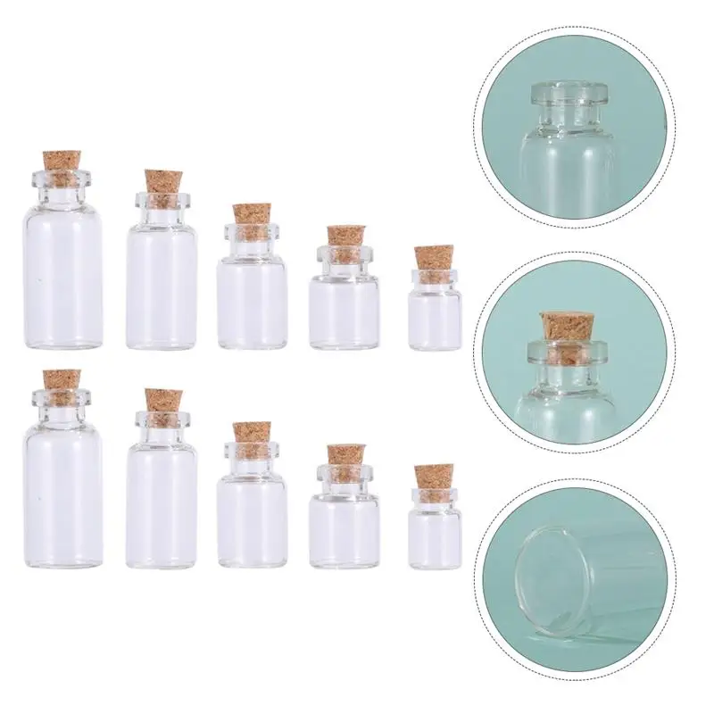 

25pcs DIY Mini Bottles Craft Bottles Drifting Bottles Wishing Bottles for Home Decor Party DIY