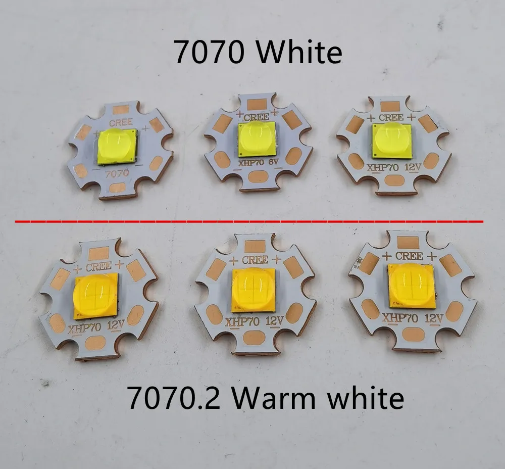 Светодиодный сменный диодный излучатель Cree XHP70.2 XHP50.2 7070 20 Вт 3 в 6 12 В холодный