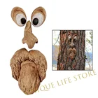 Украшения для лица с изображением лая монстра, дерево для пожилых людей, садовое искусство, уличная елка, забавное лицо для пожилых людей, скульптура на Рождество