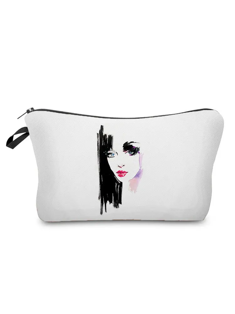 

Pretty Printed Women Cosmetics Organizer Bag Personality Women's Makeup Bag Fashion Storage Bags for Women Small Toiletry Bag