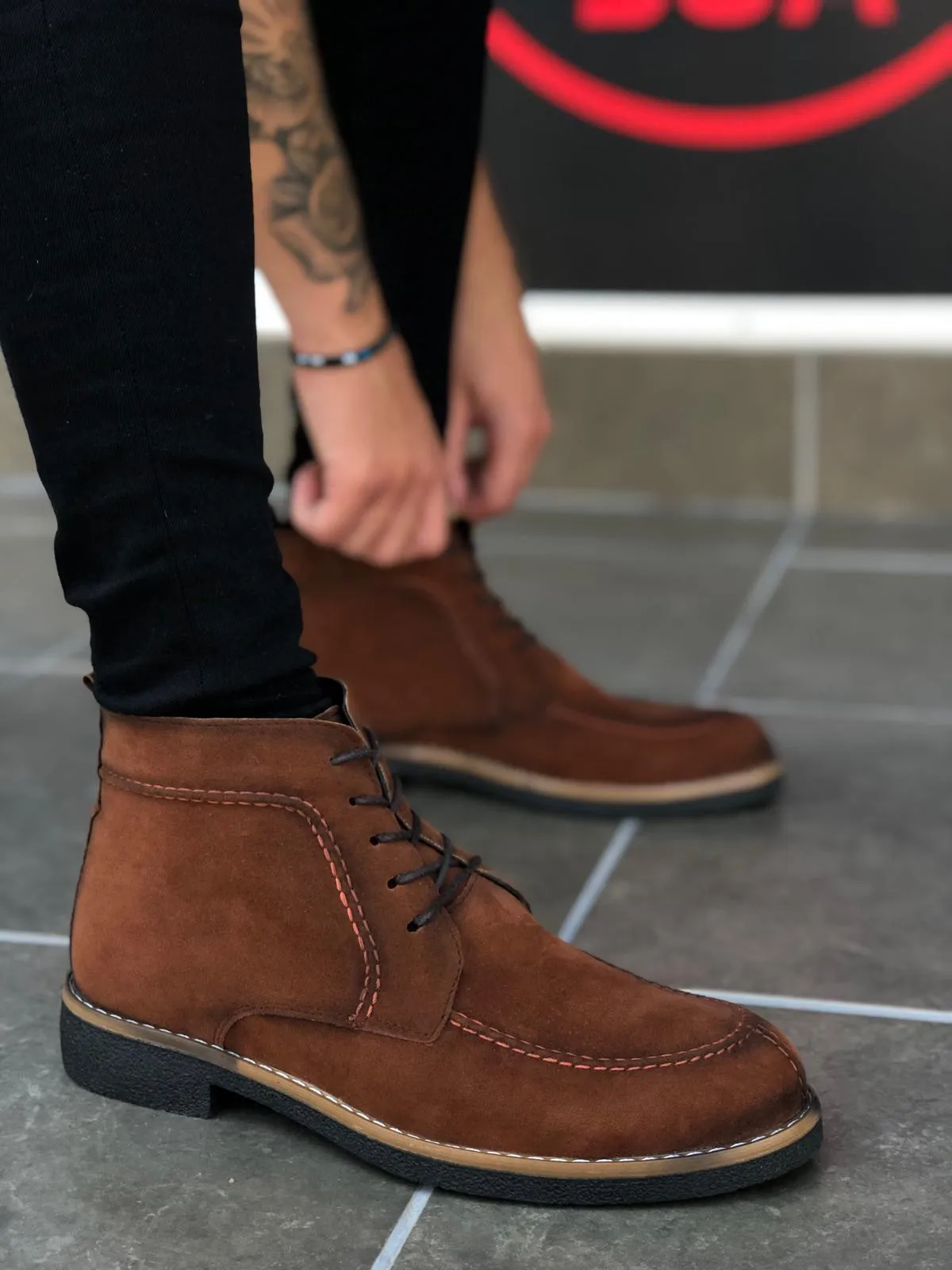 

Sultan S0048 Tan Suede Leather Lace Ankle Boots Sports Basic Outdoor Snow Footwear Casual Classic Winter Trekking Shoes Men 2021