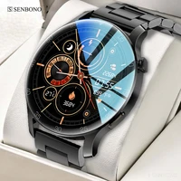 senbono max2 men smart watch ip68 waterproof 24 sports modes fitness mens smartwatch for ios android huawei