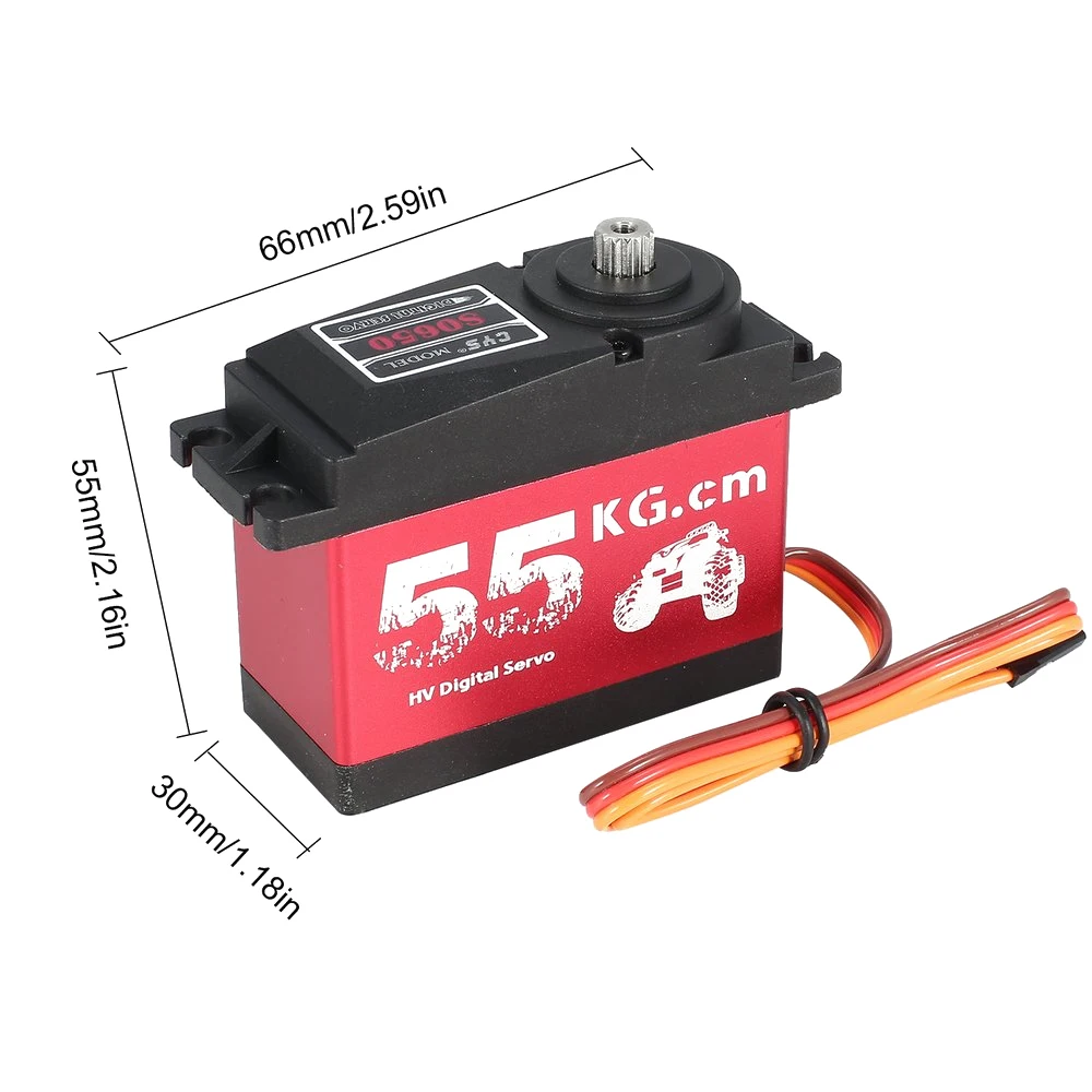 CYS S0650 большой крутящий момент 6 0 7 4 V 55 кг HV металлические Шестерни цифровой