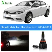 xlights car bulbs for honda civic 2004 2005 2006 2007 2008 2009 2010 2011 2012 2013 led headlight low high beam auto light lamp