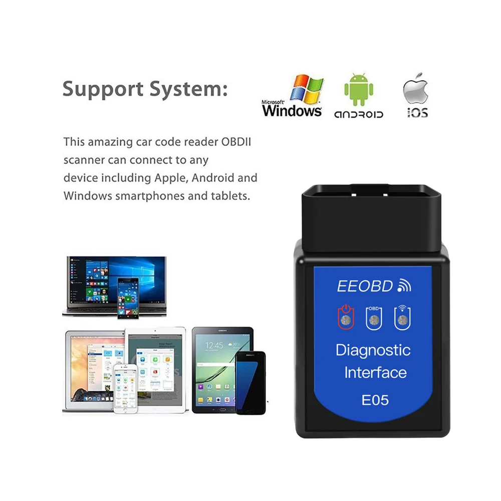 Сканер неисправностей двигателя V1.5 PIC18F25K80 OBD2 ELM327 WIFI OBDII для VW AUDI BMW FORD Toyota Honda Nissan