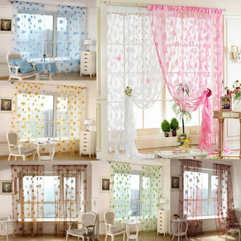 Однотонные тюлевые занавески для дверей и окон однотонные драпировочные панели