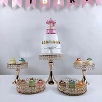 5pcs gold mirror round metal cake stand wedding birthday party dessert cupcake pedestal display plate home decor