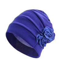 2021 new fashion turban hats for women floral decro headwear beanie hair loss cancer chemo cap bandana muslim head cover cap