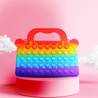 environmentally silicone handbag basket push bubble stress reliever autism toys for adult children squeeze gift
