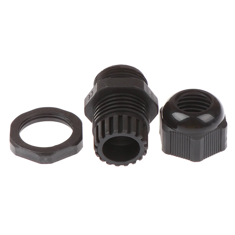 

5Pcs Hot Sale New PG16 Plastic Waterproof Connector Gland Connector 9-14mm Dia Cable