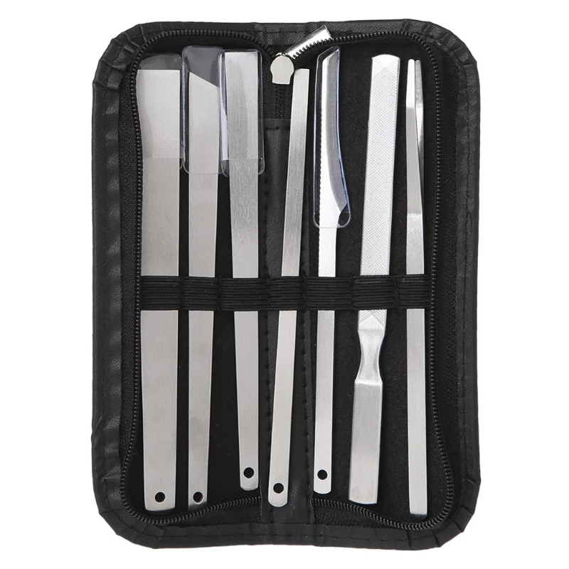 

7pcs New Fashion Pedicure Manicure Nail Cleaner Cuticle Grooming Dead Skin Planer Beauty Foot Care Tool