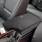 Черно-красная линия из микрофибры, кожаные автомобильные аксессуары, подлокотник центральной консоли, чехол-наклейка для BMW 3 серии E90 2005 - 2012