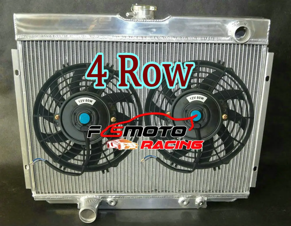 4-рядный алюминиевый радиатор + вентилятор для Ford Mustang Ranchero Mercury Cougar XR7 Torino 5 0/5 8/6 4/7.0L