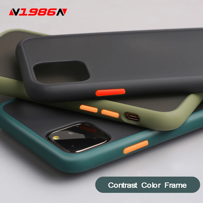 N1986N чехол для телефона iPhone 11 Pro X XR XS Max 7 8 Plus роскошная контрастная цветная рамка