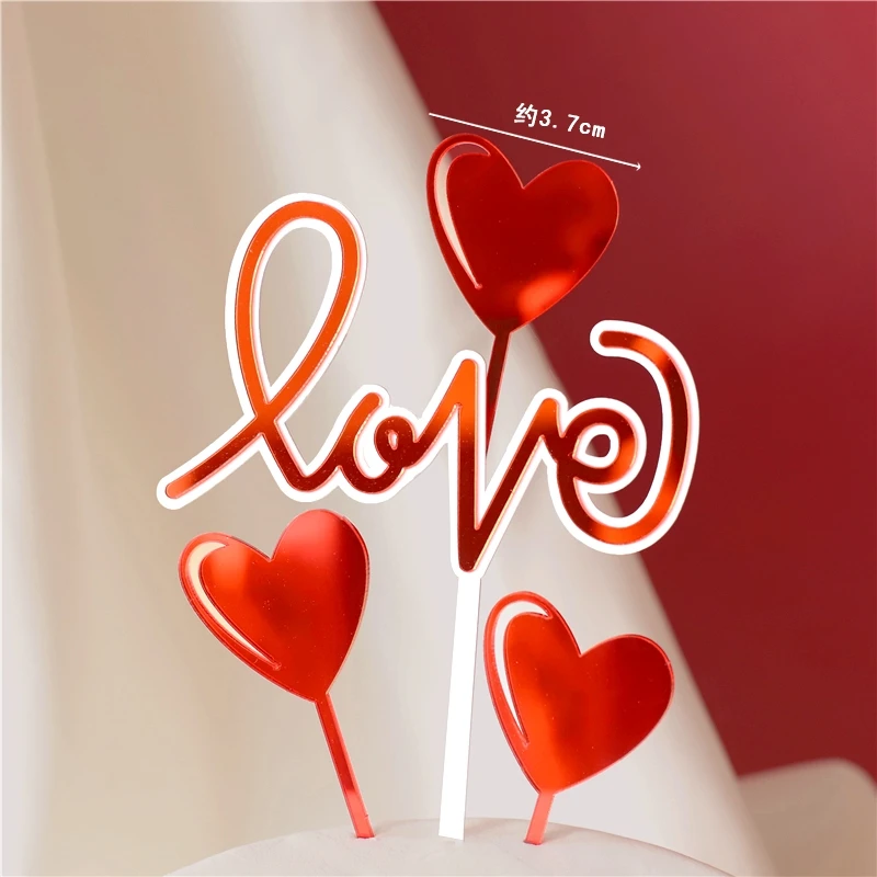 Топпер для торта в виде сердца бабочки любят вас украшения Дня Святого Валентина