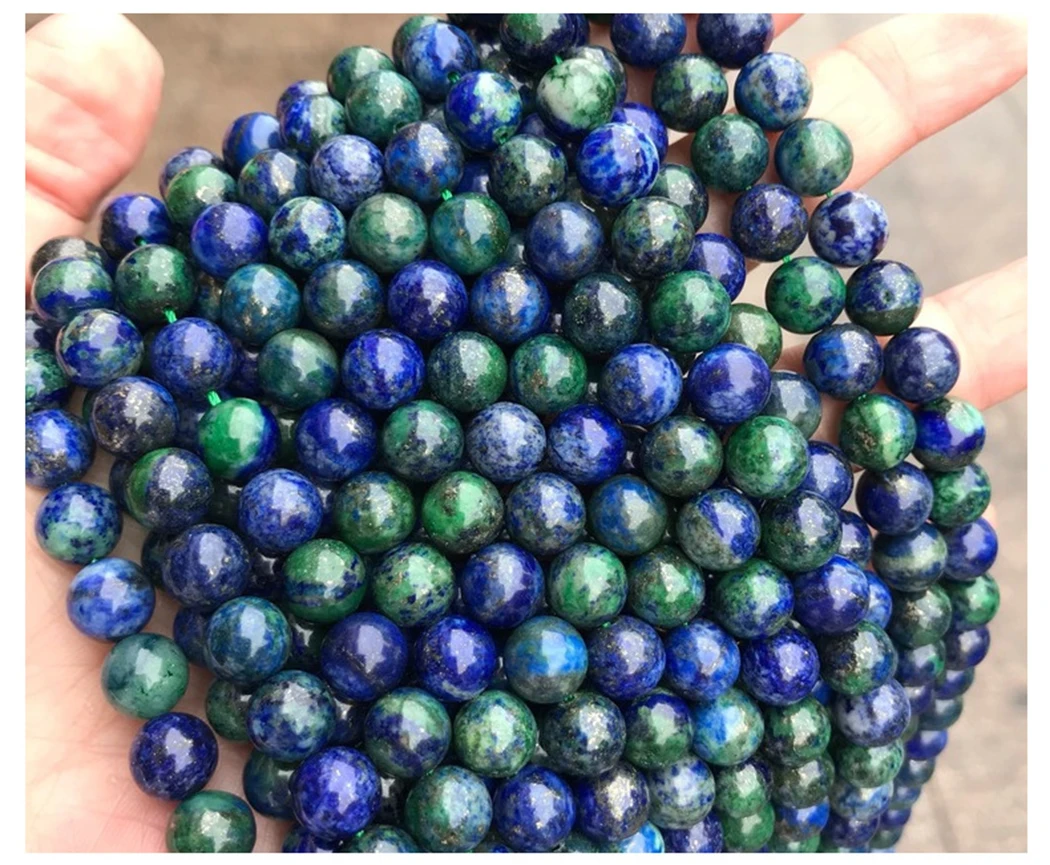 Натуральный хризоколла 4-12 мм круглые бусины из драгоценных камней для