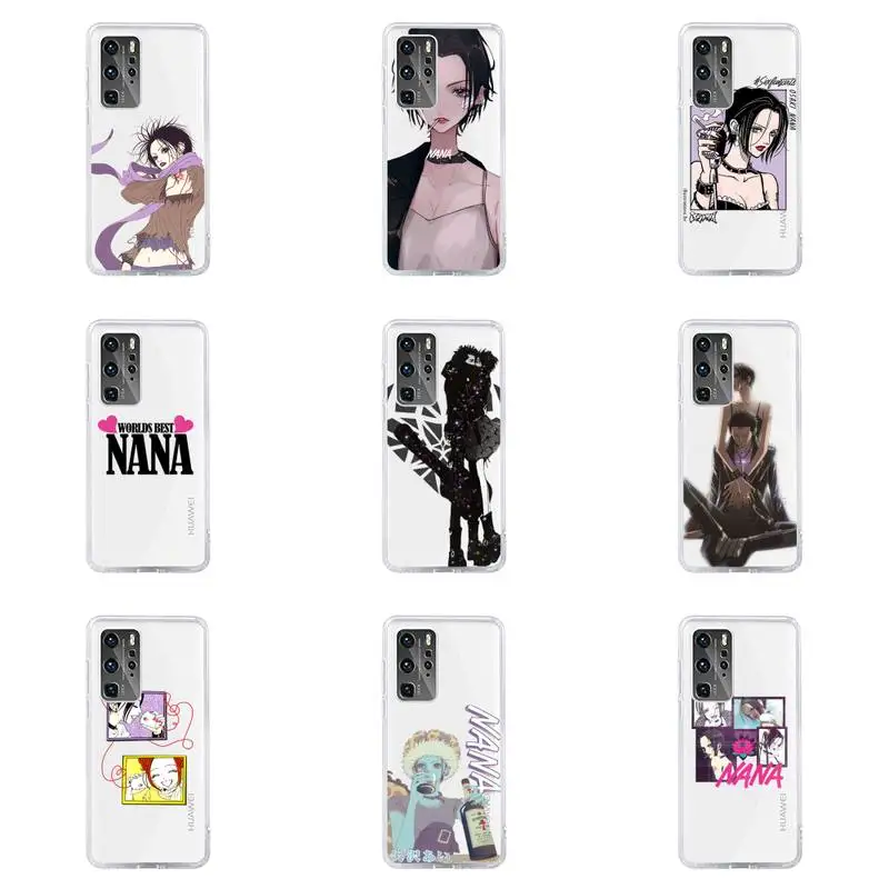 

Nana Anime Phone Case Transparent For Huawei honor V 9 8 10 20 7 i S A C X pro lite play Soft TPU Clear Mobile bags
