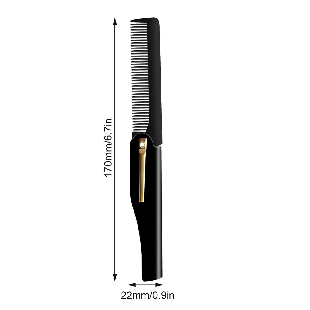 

Men Professional Hair Comb Brush Handmade Folding Clip Foldable Portable Travel Hair Moustache Beard Comb Hairdressing Tools