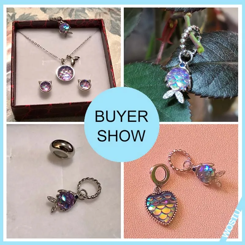 Бусина-Шарм рыба из серебра 100% пробы | Украшения и аксессуары