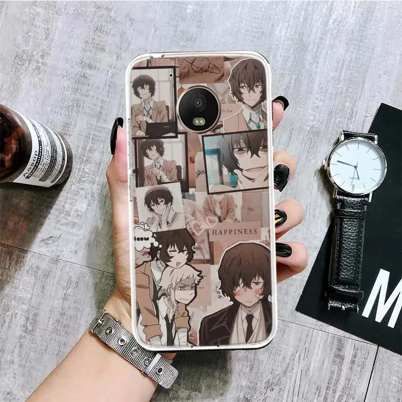 Чехол для телефона с постером бродячие псы Bungo Motorola Moto G9 G8 G7 G6 G5 E6 E5 E4 Plus Play Power One Action
