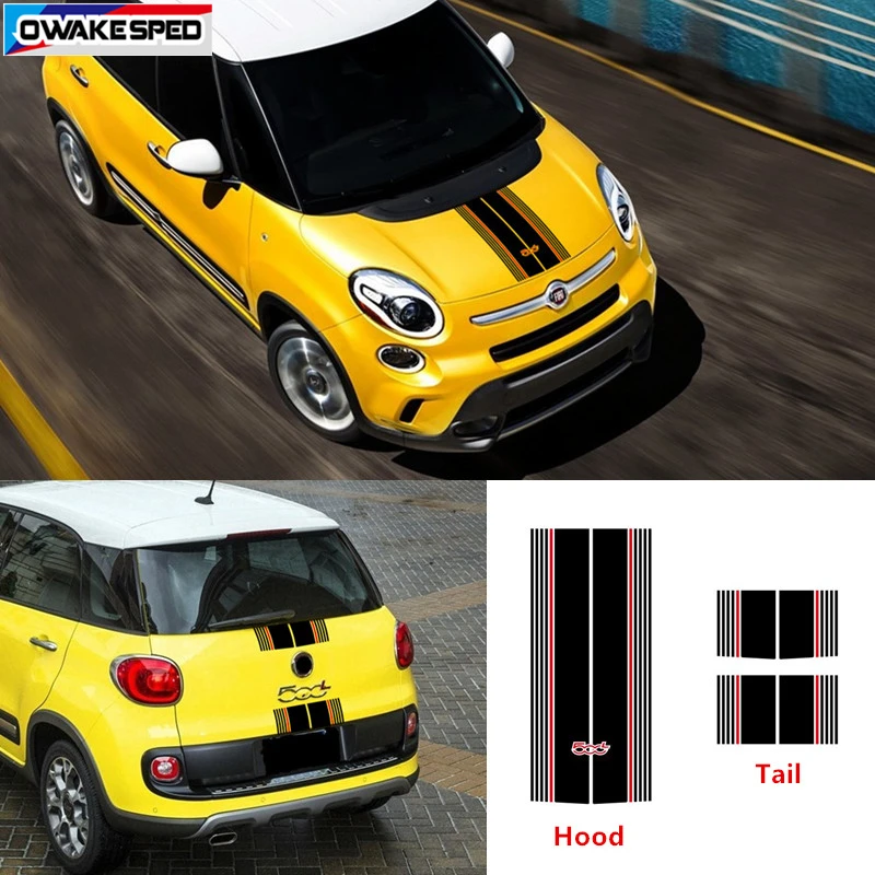 1 комплект капот автомобиля хвост Наклейки на для Fiat 500L Corss Ограниченная серия