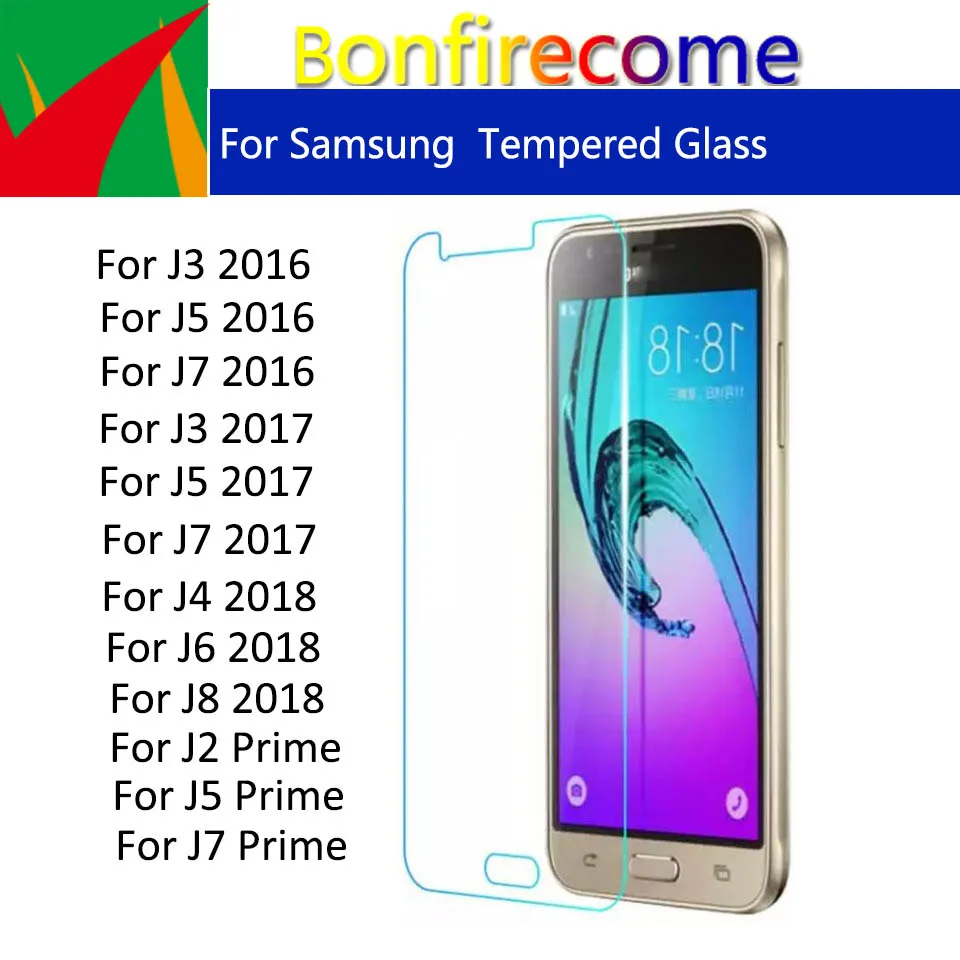 Закаленное стекло для Samsung Galaxy J3 J5 J7 2016 2017 J2 Prime J4 J6 J8 защитная пленка экрана 50