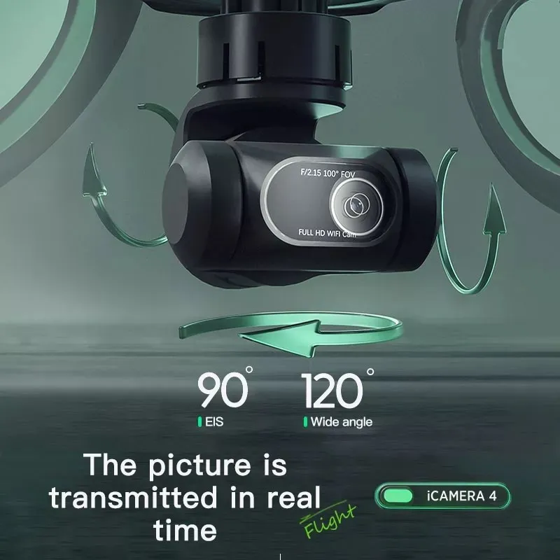 Мини-Дрон HR iFour I4 PRO GPS 4k с 3-осевым шарнирным подвесом FPV HD камера бесщеточный