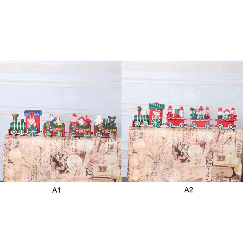 Мини рождественские деревянные игрушки поезд рождественский инновационный