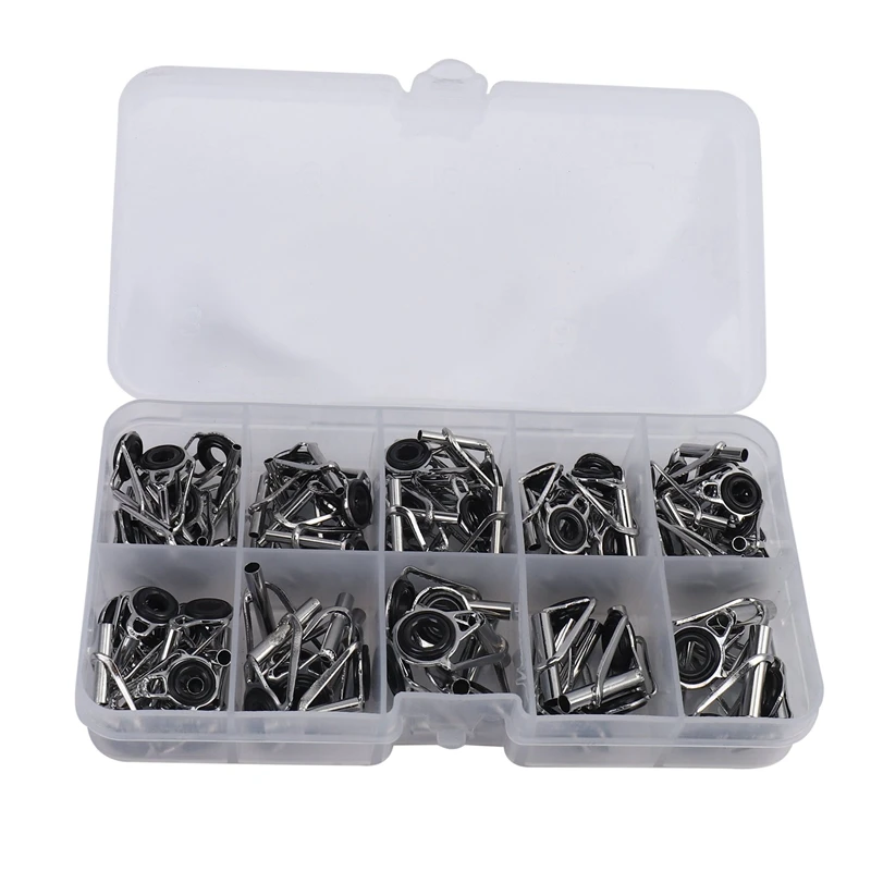 

80 шт., набор направляющих для удочки, из нержавеющей стали