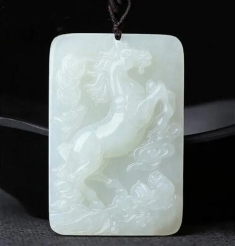 

Natural White Animal Jade Pendants Hand Carved Jadeite Pendant Fine Necklace for Women Men Fashion Jewelry Chain Accessories