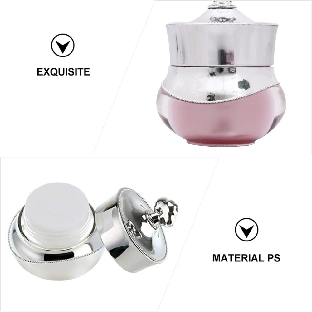 

1 Set 3Pcs Face Cream Empty Travel Bottles Crown Makeup Jars (Assorted Color)