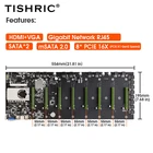BTC-D37 SODIMM DDR3 Материнская плата для майнинга SATA3.0 Райзер PCIE x16 Cpu 8 PCIE 16X графическая карта Поддержка VGA + HDMI-Совместимость