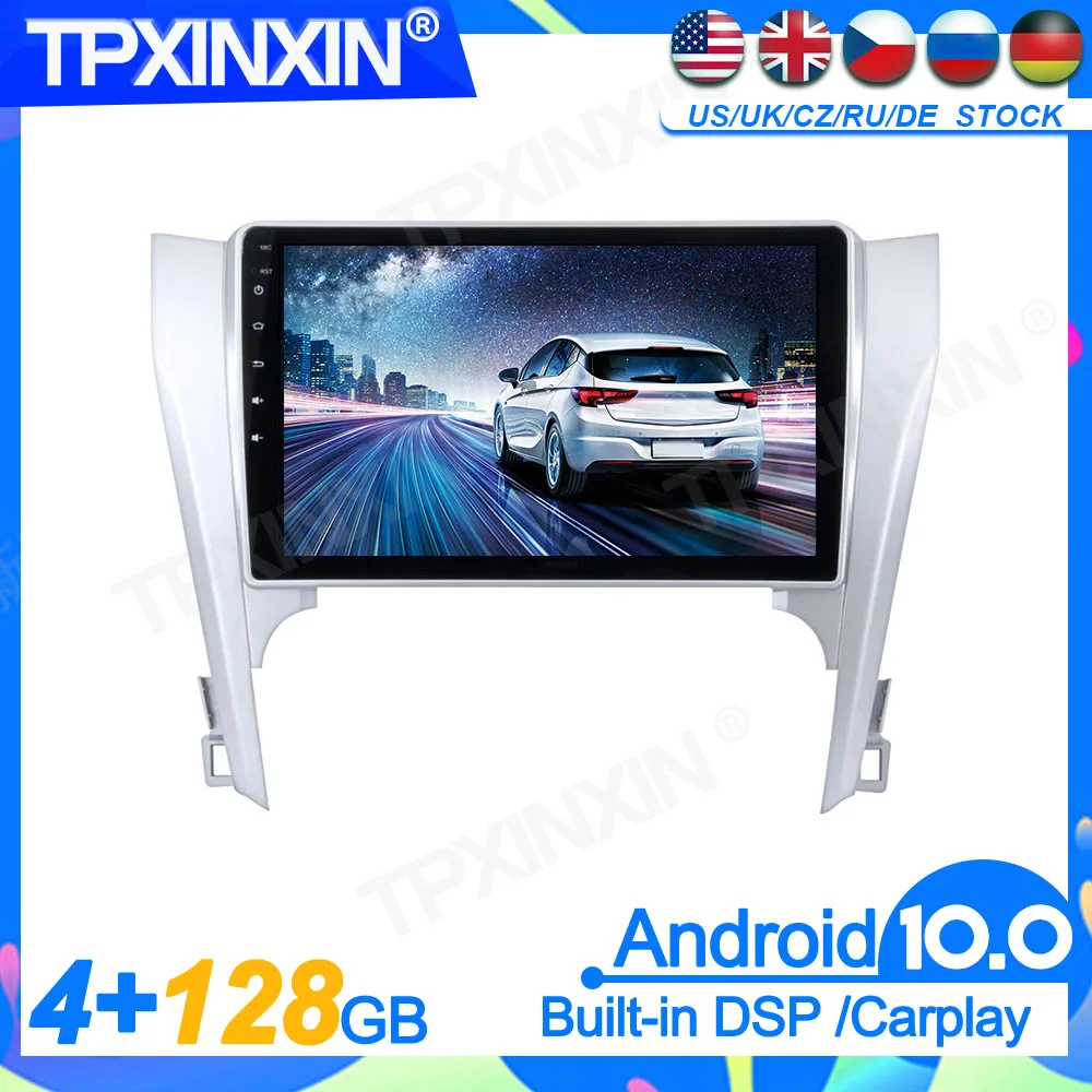 

4G + 128 ГБ Android 10,0 для Toyota Camry 2012-2013 головное устройство Автомобильный мультимедийный плеер Автомагнитола магнитофон GPS навигация DSP IPS
