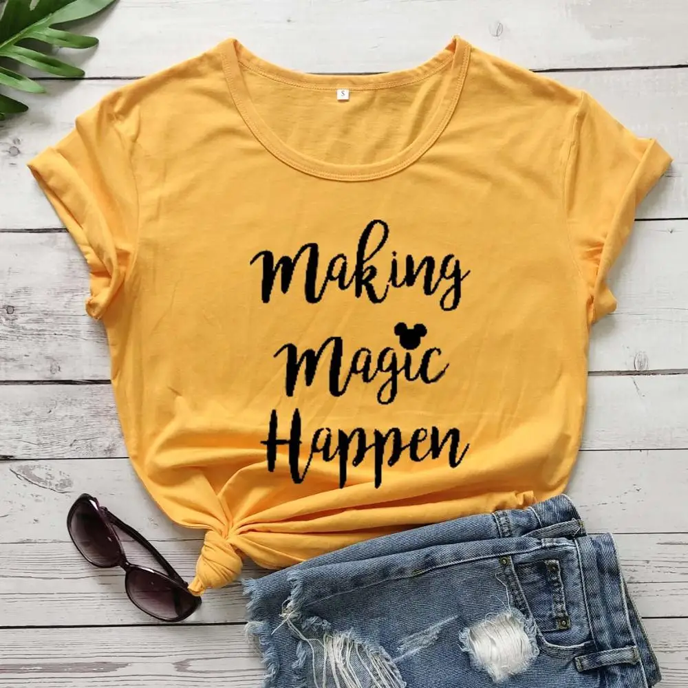 

Making Magic Happen t shirt graphic funny cotton casual women fashion grunge tumblr young hipster tees tops drop shipping-L856